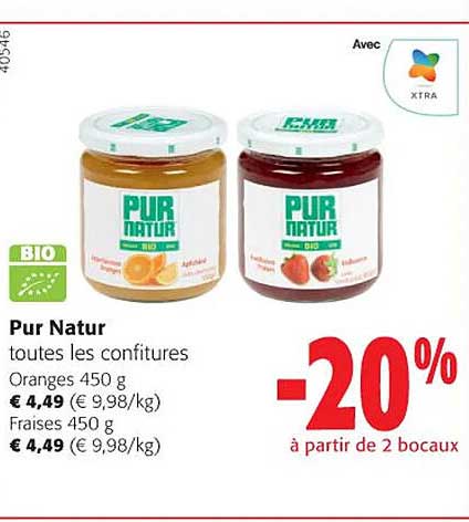pur natur toutes les confitures oranges