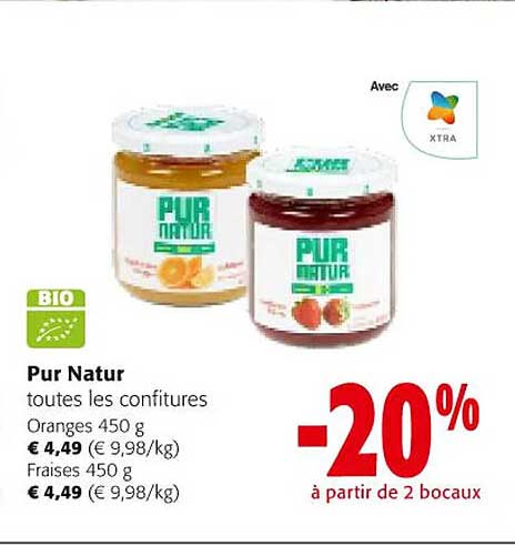 pur natur toutes les confitures oranges