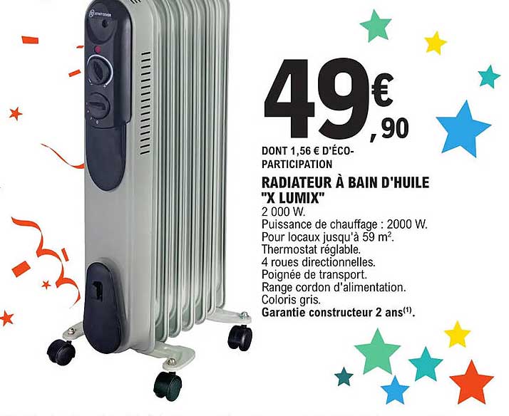 radiateur à bain d'huile "X lumix"