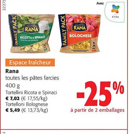 rana toutes les pâtes farcies