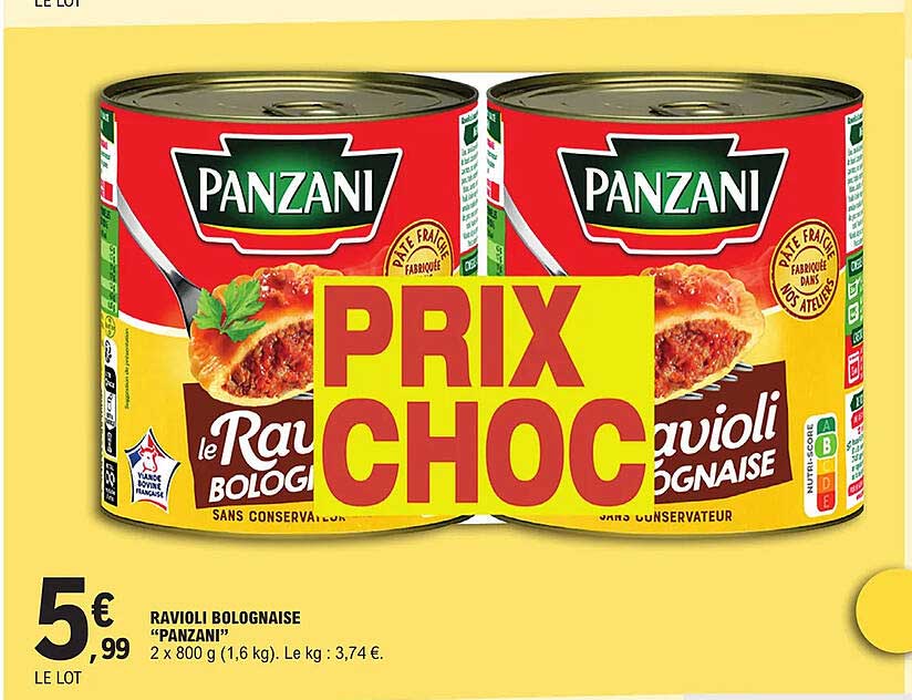 Ravioli Bolognaise "panzani"