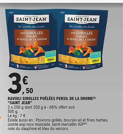 Ravioli Girolles Poêlées Persil De La Drome "saint Jean"