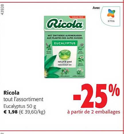 ricola tout l'assortiment eucalyptus