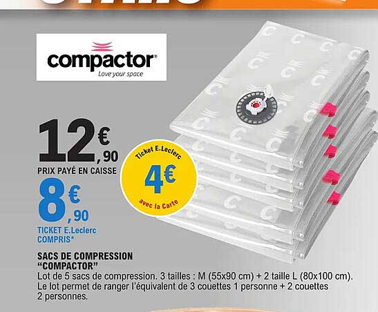 Sacs De Compression "compactor"