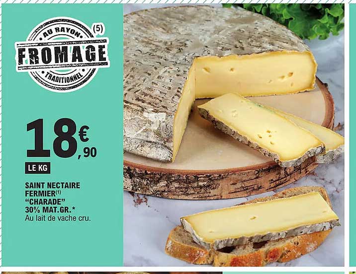 saint nectaire fermier "charade" 30% mat.gr.