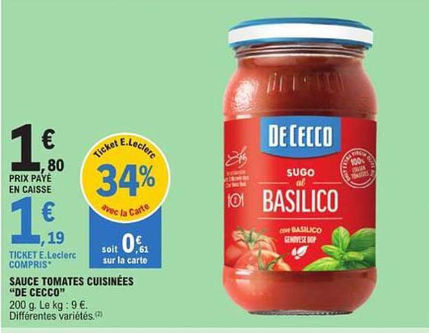 sauca tomates cuisinées "de cecco"