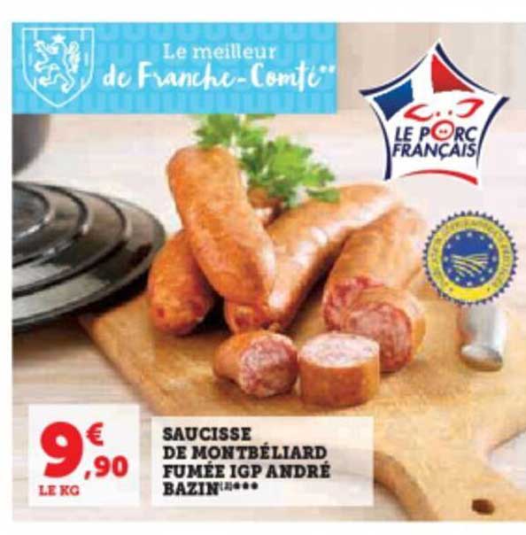 Saucisse De Montbéliard Fumée Igp André Bazin