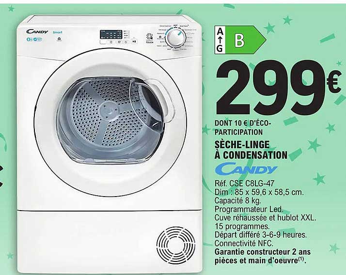 sèche-linge à condensation candy