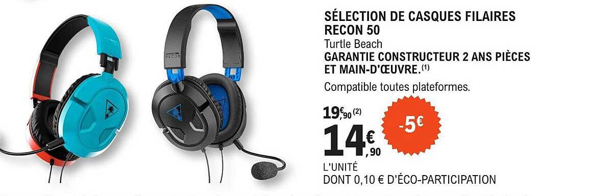 Sélection De Casques Filaires Recon 50