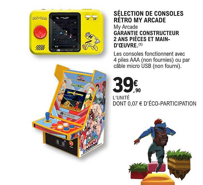 sélection de consoles rétro my arcade