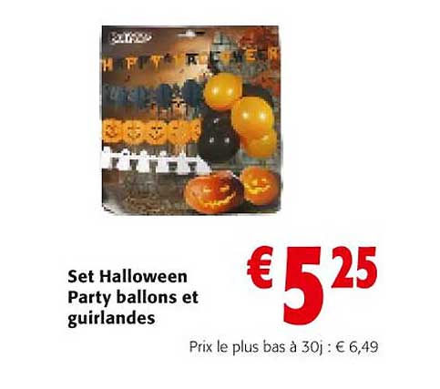 set halloween party ballons et guirlandes