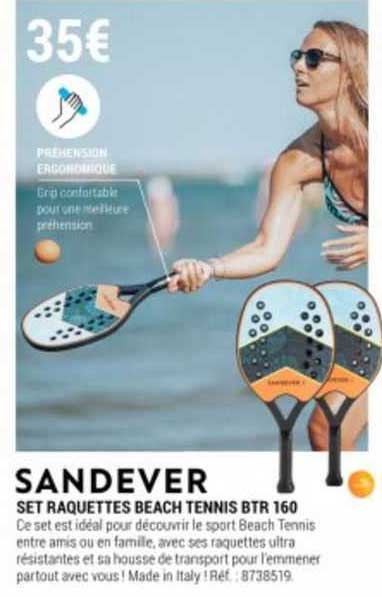 set raquettes beach tennis btr 160 sandever
