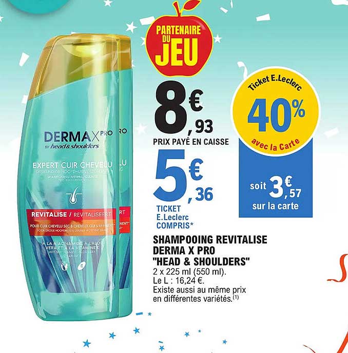 shampooing revitalise derma x pro "head & shoulders"