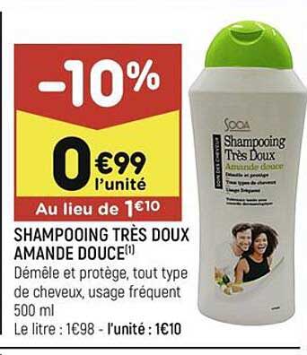 shampooing très doux amande douce