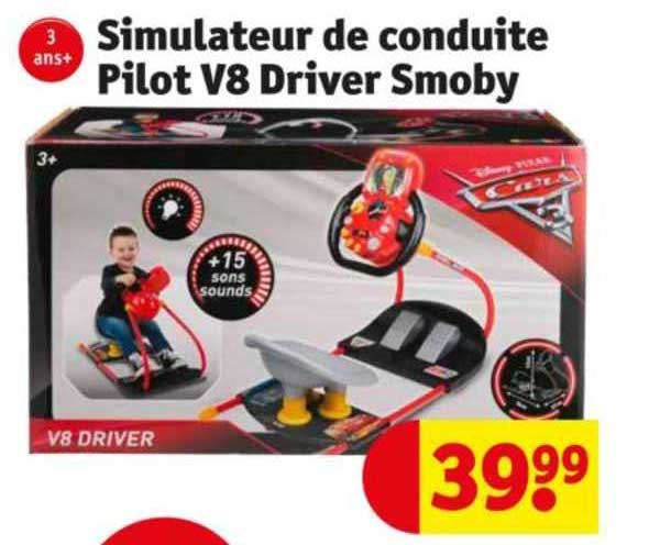 simulateur de conduite pilot v8 driver smoby