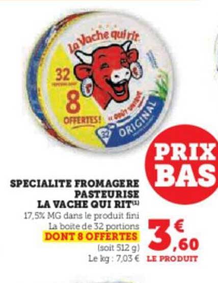 spécialité fromagère pasteurisé la vache qui rit
