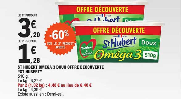 st hubert omega 3 doux offre découverte "st hubert"