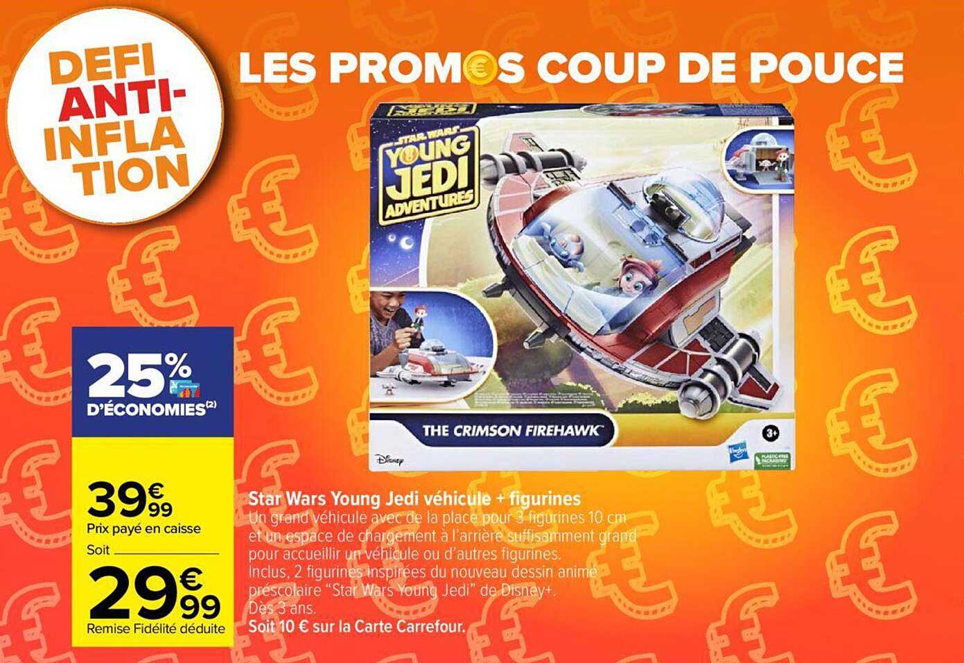 star wars young jedi véhicule + figurines