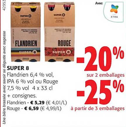 super 8 flandrien 6,4 % vol ou rouge