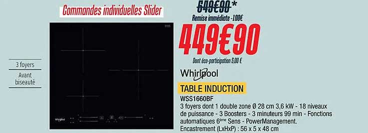 Table Induction Whirlpool