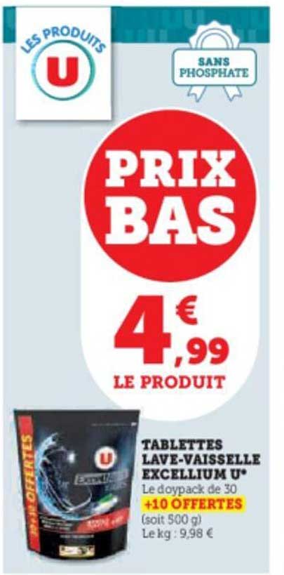 tablettes lave-vaisselle excellium u