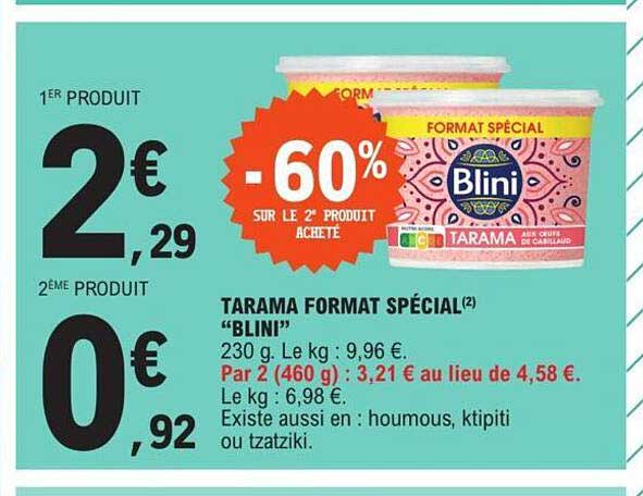 tarama format spécial "blini"