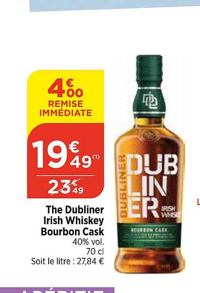 the dubliner irish whiskey bourbon cask