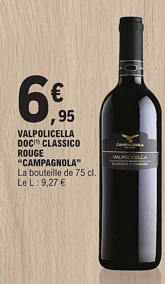 valpolicella doc classico rouge "campagnola"