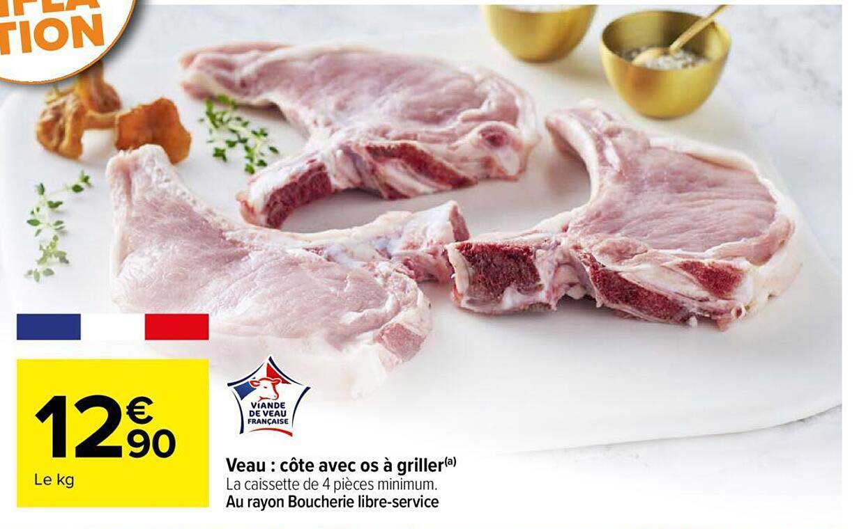 Veau : Côte Avec Os à Griller