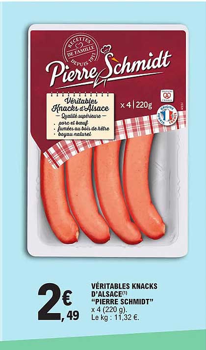 véritables knacks d'alsace "pierre schmidt"