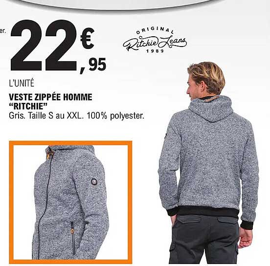 veste zippée homme "ritchie"