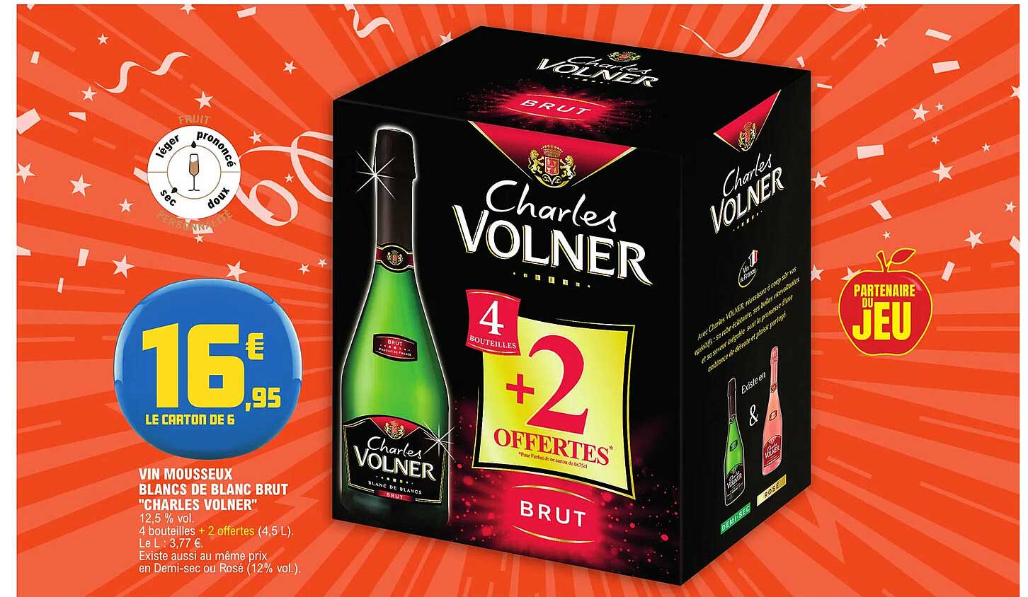 vin mousseux blancs de blanc brut "charles volner"