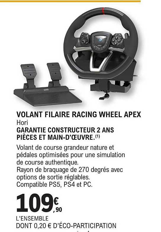 volant filaire racing wheel apex