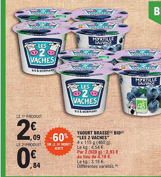 Yaourt Brassé Bio "les 2 Vaches"