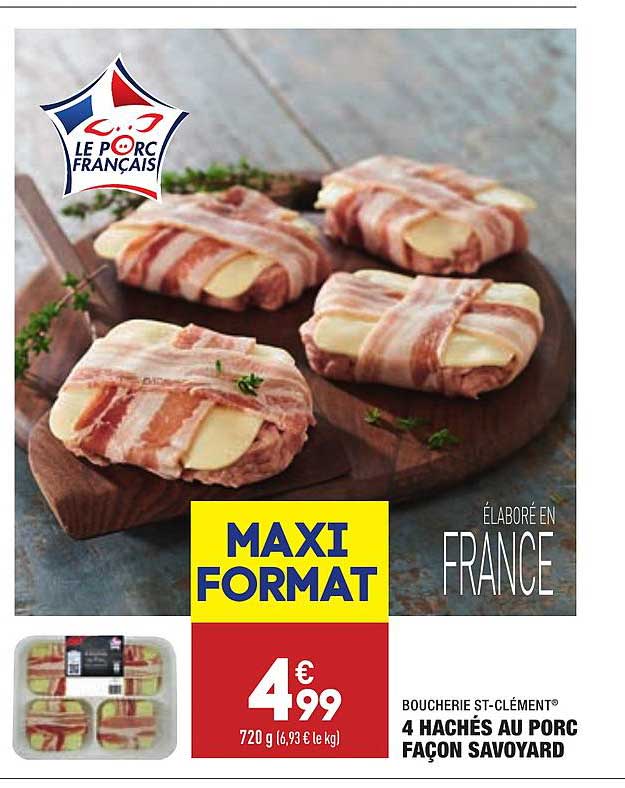4 Hachés Au Porc Façon Ssavoyard Boucherie St Clément