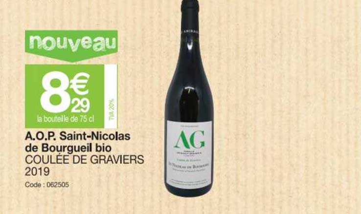 a.o.p saint-nicolas de bourgueil bio coulée de graviers