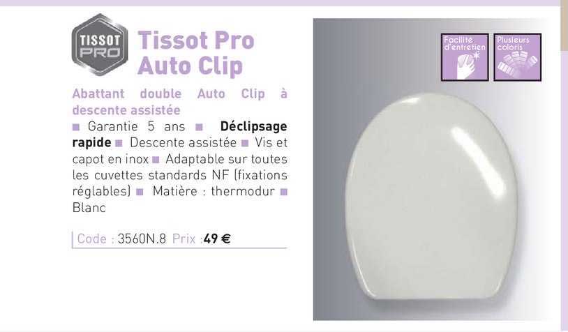 abattant double auto clip à descente assisté