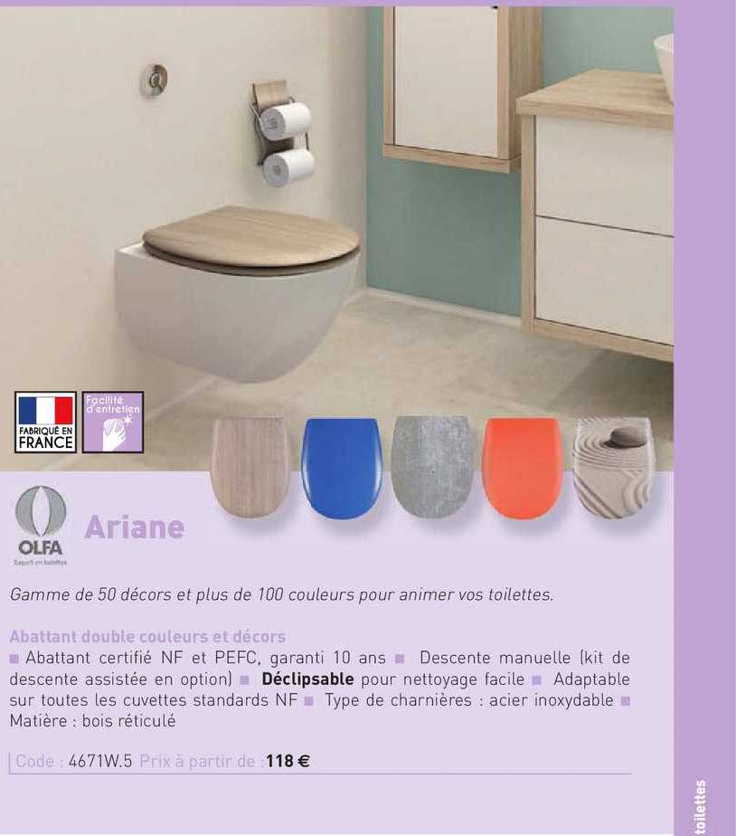 abattant double couleurs et décors ariane