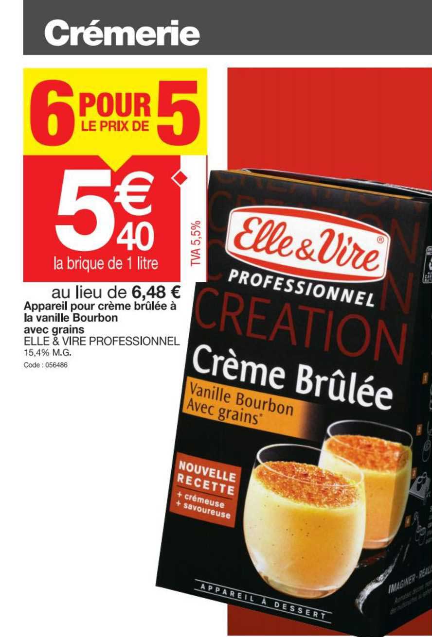 appareil pour crème brûlée à la vanille bourbon