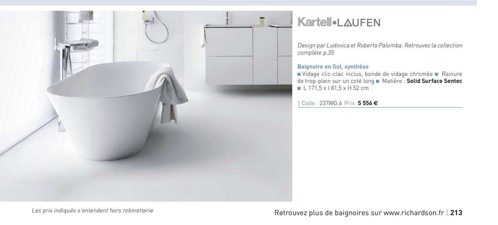 baignoire en îlot, synthèse