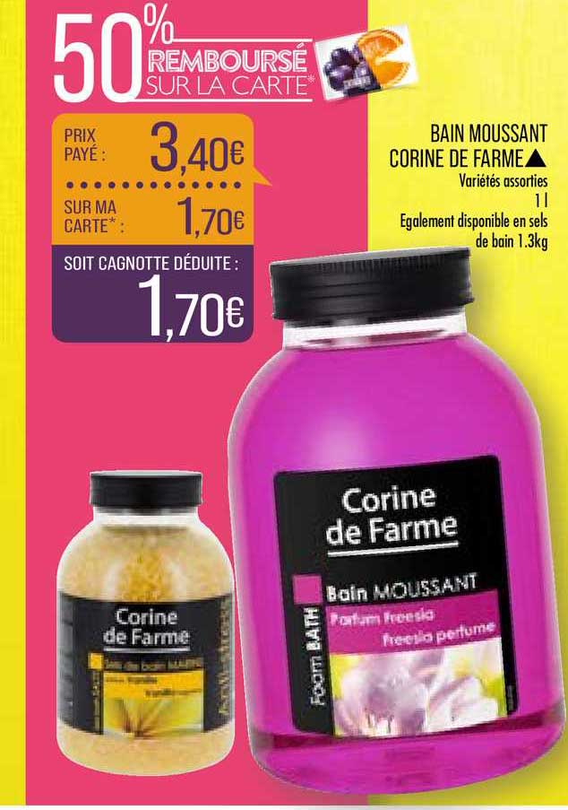 bain moussant corine de farme
