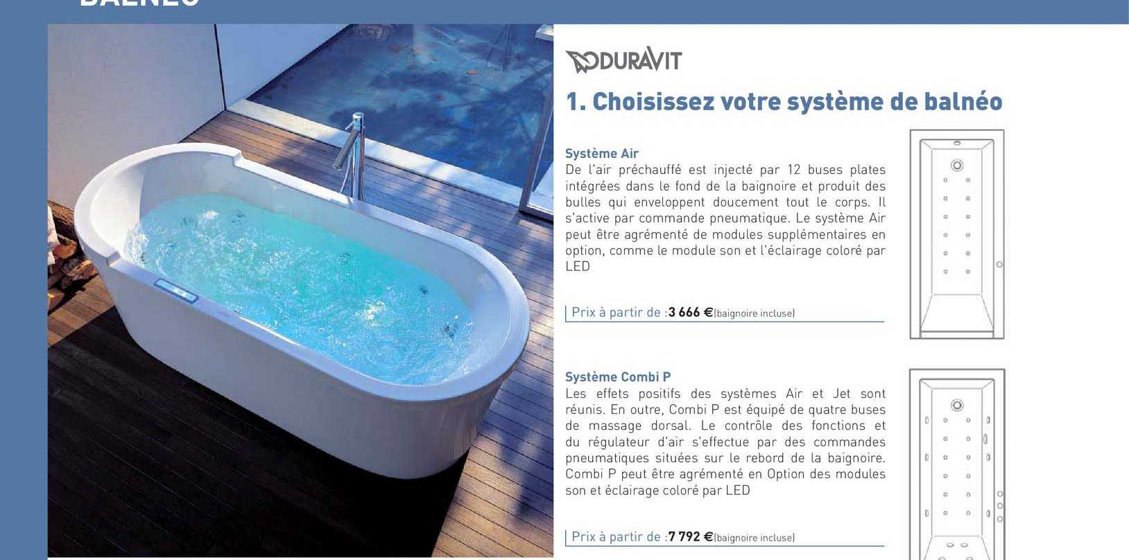 balnéo système air, système combi p