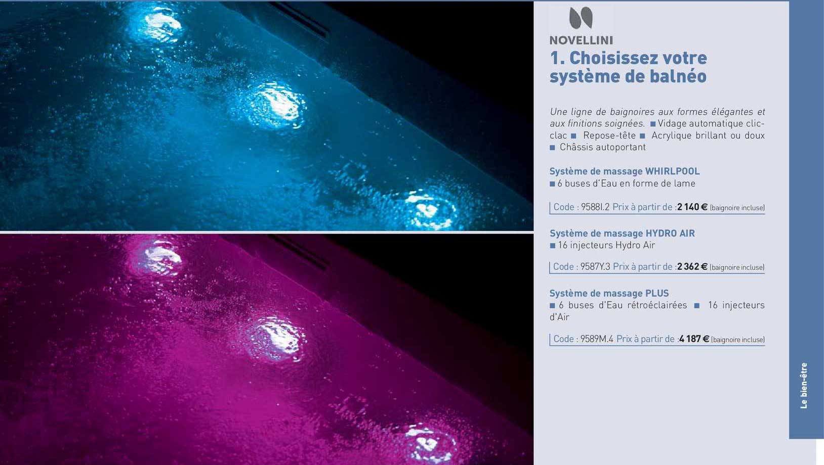 balnéo système de massage whirlpool, système de massage hydro air, système de massage plus