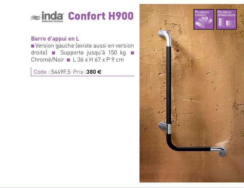 barre d'appui en l comfort  h900