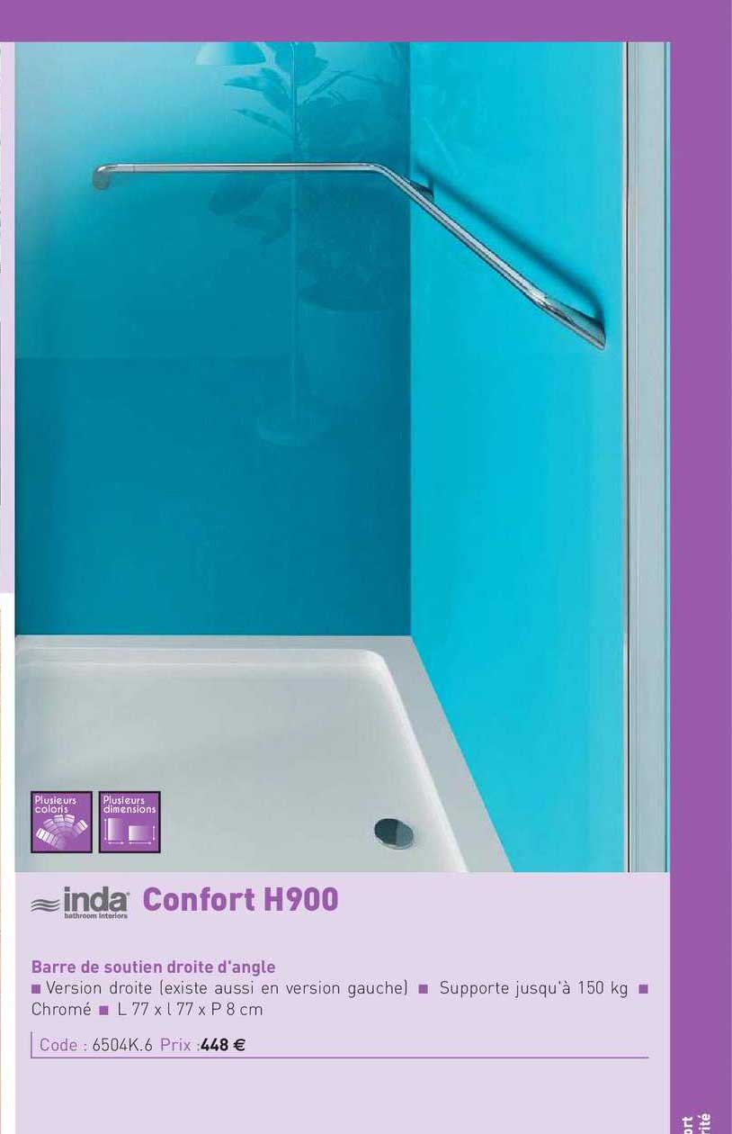 Barre De Soutien Droite D'angle Confort H900