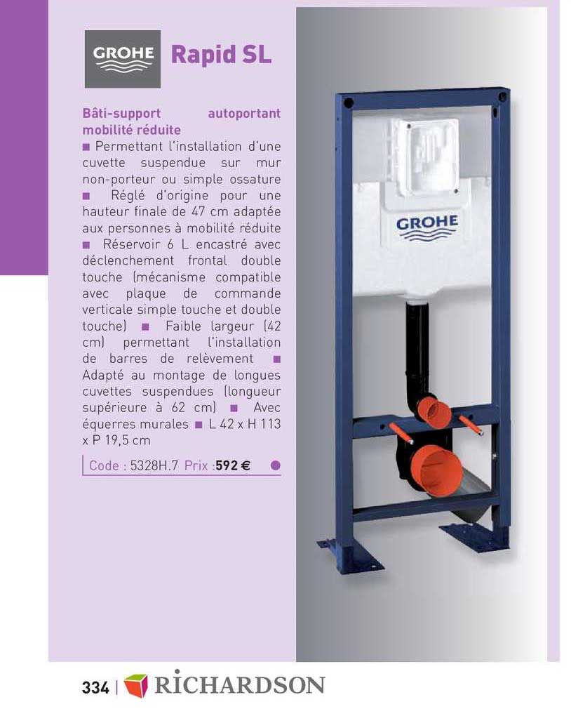 bâti-support autoportant mobilité réduite rapide sl