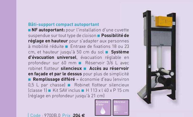 bâti-support compact autoportant