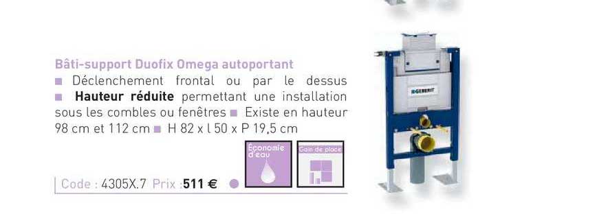 bâti-support duofix omega autoportant