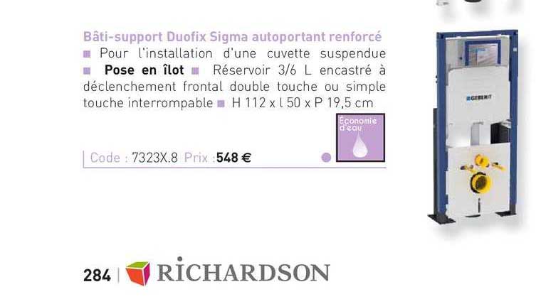 bâti-support duofix sigma autoportant renforcé