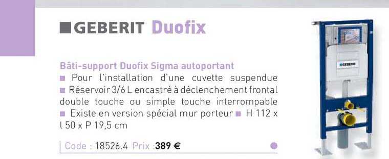 bâti support duofix sigma autoportant